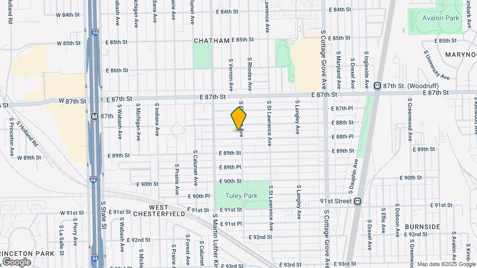 452 E 88th Pl Map and Location Details