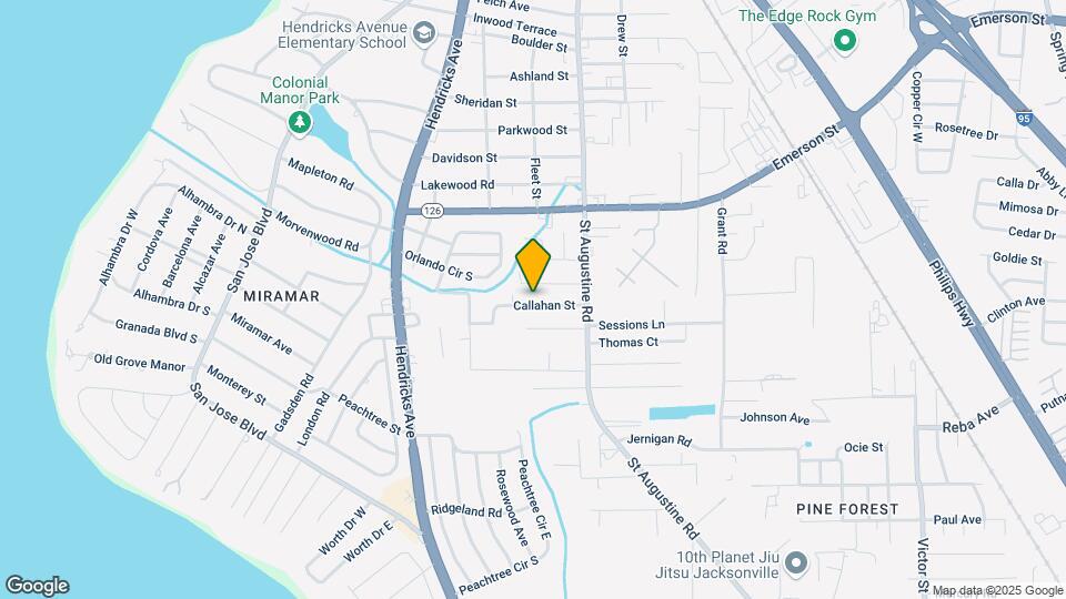 1727 Callahan St. Map and Location Details