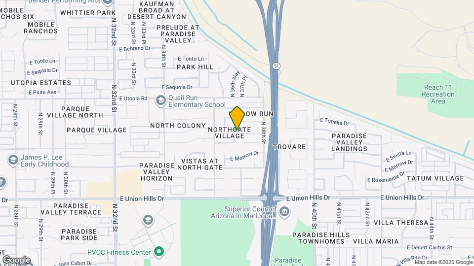 19025 N 36th Way Map and Location Details