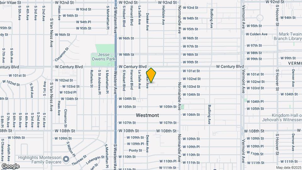 1551 W 103rd St Map and Location Details