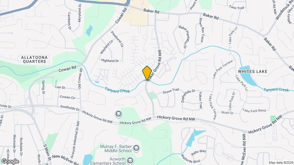 4538 Baker Grove Rd NW Mapa y Detalles de la Ubicación
