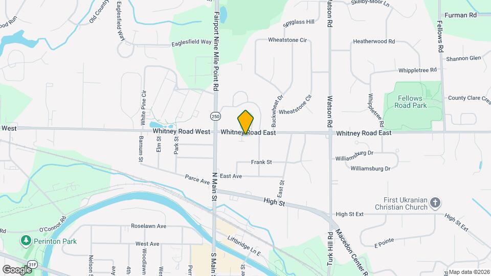 1027 Whitney Road East Map and Location Details