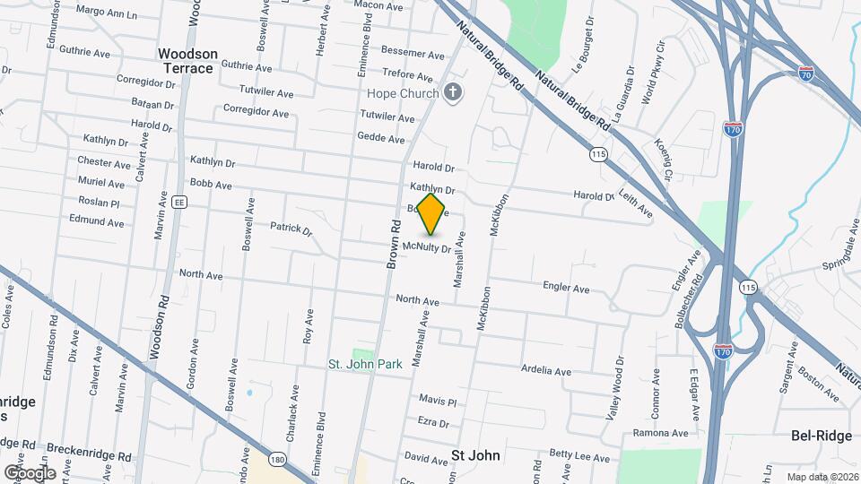 8821 McNulty Dr Map and Location Details