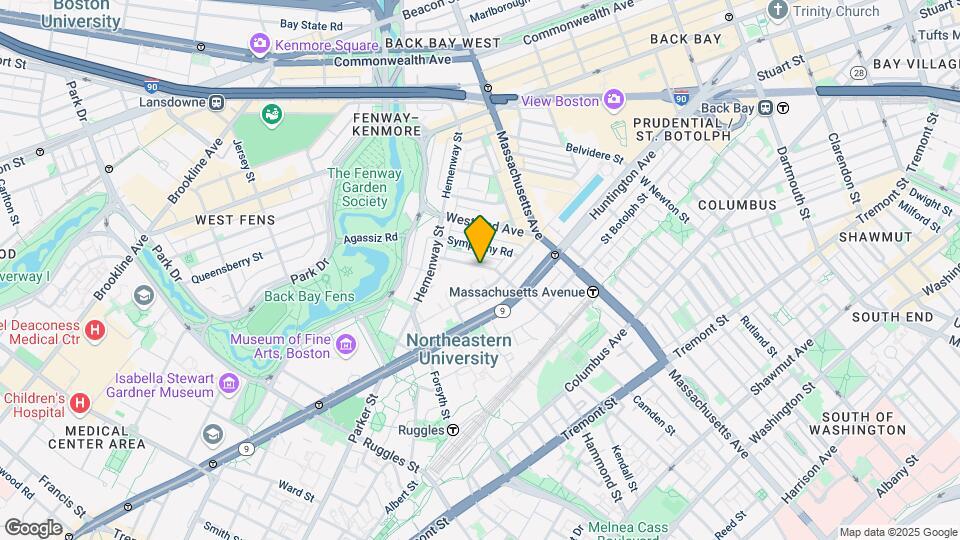 78 Gainsborough St, Unit 302 Map and Location Details