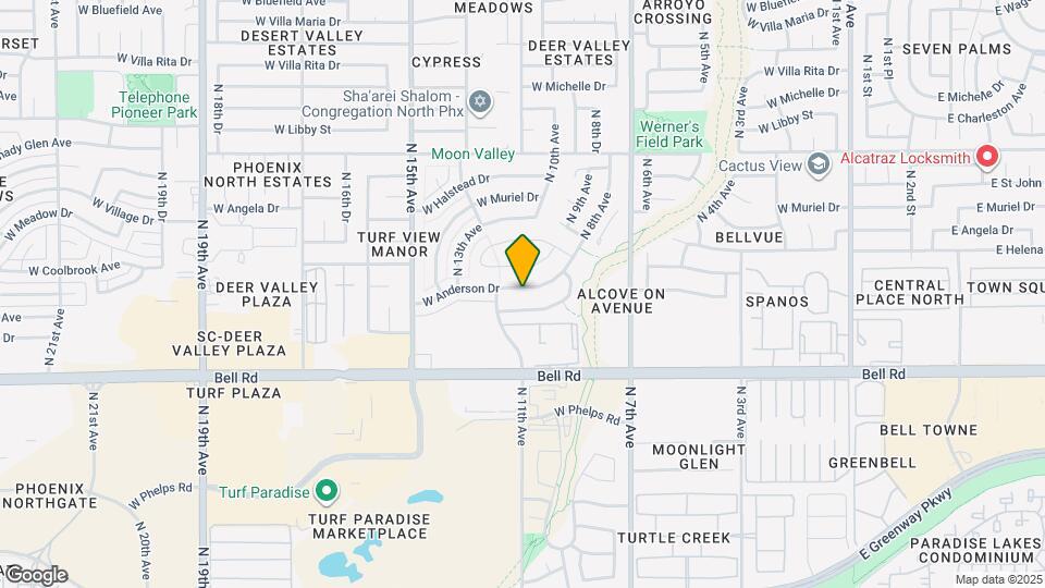 1013 W Anderson Dr Mapa y Detalles de la Ubicación