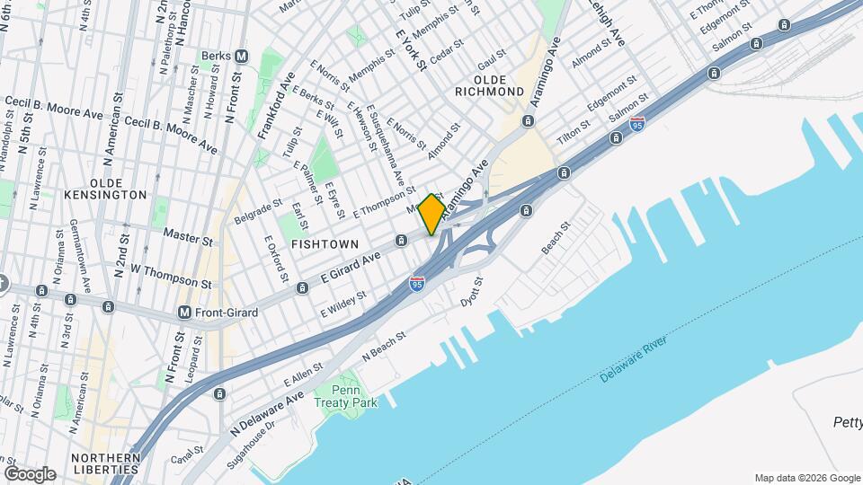 1127 E Susquehanna Ave Map and Location Details