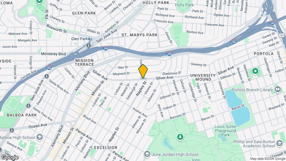 526 Silver Ave Map and Location Details