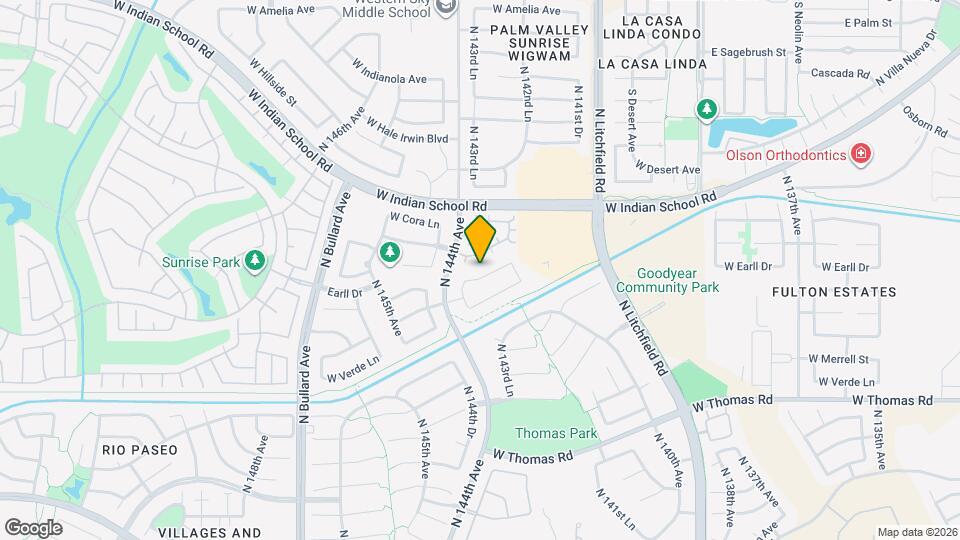 14342 W Avalon Dr Mapa y Detalles de la Ubicación