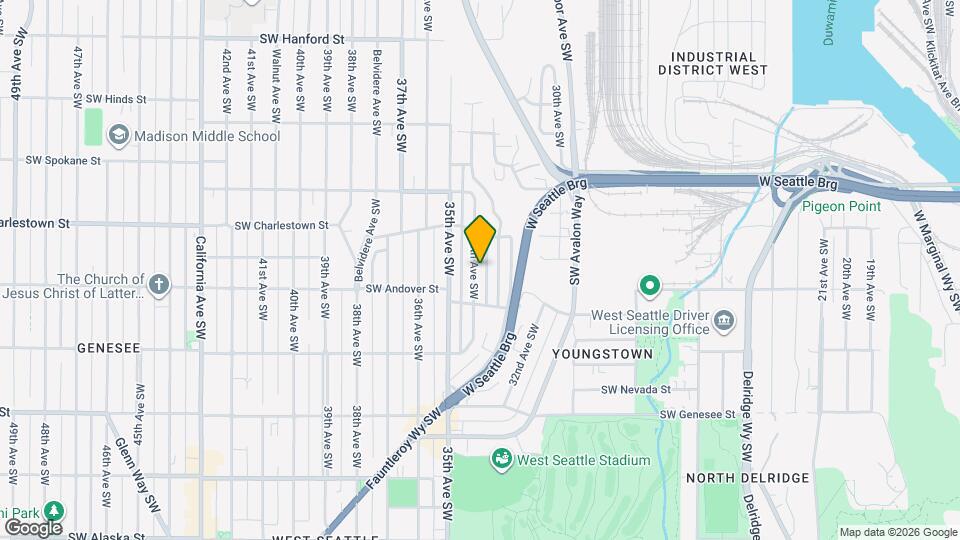 3836 34th Ave SW Map and Location Details