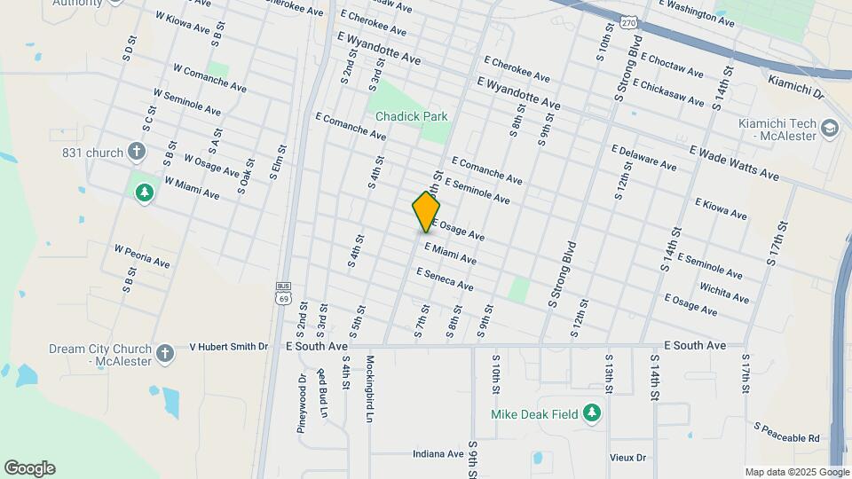 617 E Miami Ave Map and Location Details