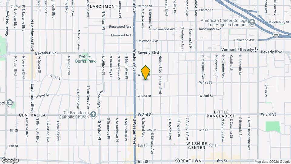 130 S Oxford Ave, Unit 17 Mapa y Detalles de la Ubicación
