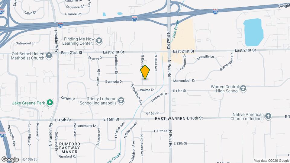 1813 N Routiers Ave Map and Location Details