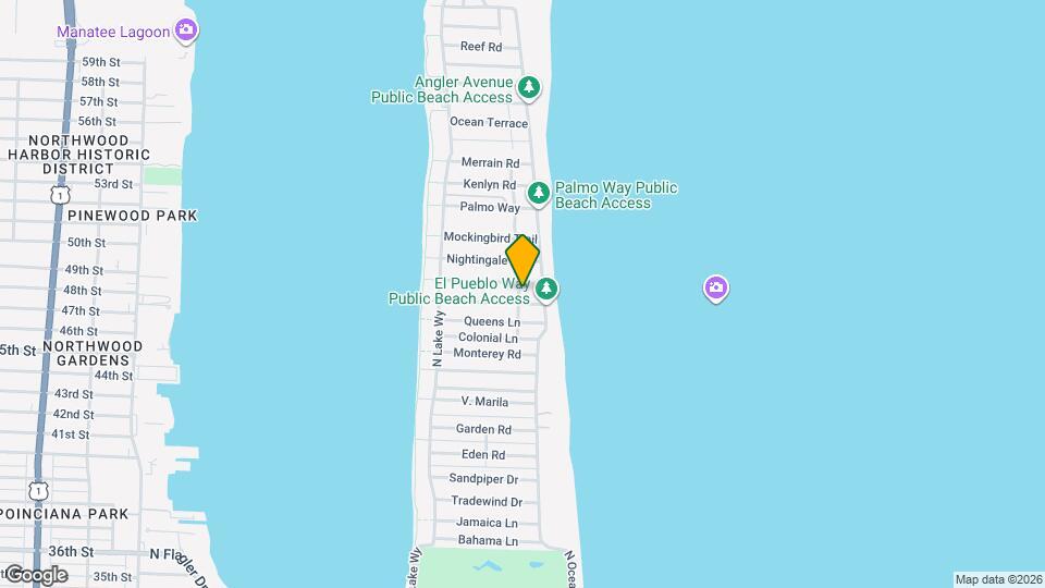 1161 N Ocean Way Mapa y Detalles de la Ubicación