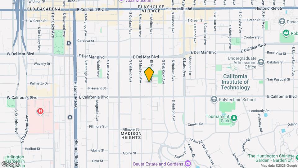 497 S El Molino Ave Map and Location Details