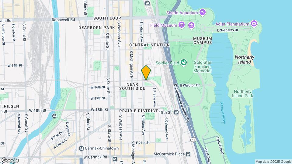 1600 S Prairie Ave Mapa y Detalles de la Ubicación