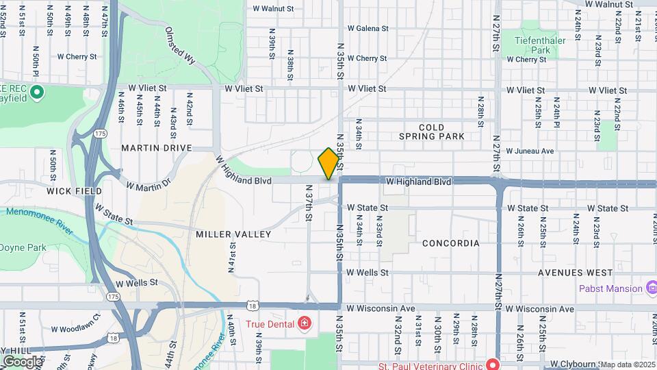 3521 W Highland Blvd-Unit -3523-Upper Map and Location Details