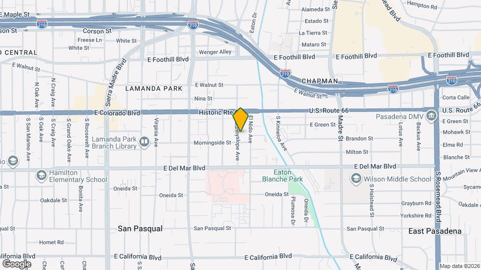 92 S Sunnyslope Ave Map and Location Details