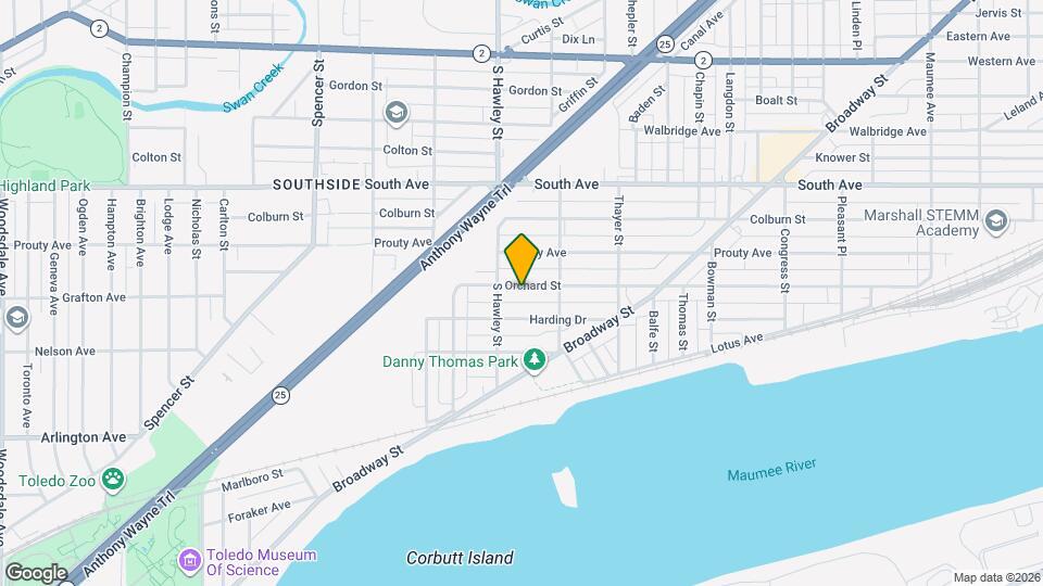 1037 Orchard St Map and Location Details