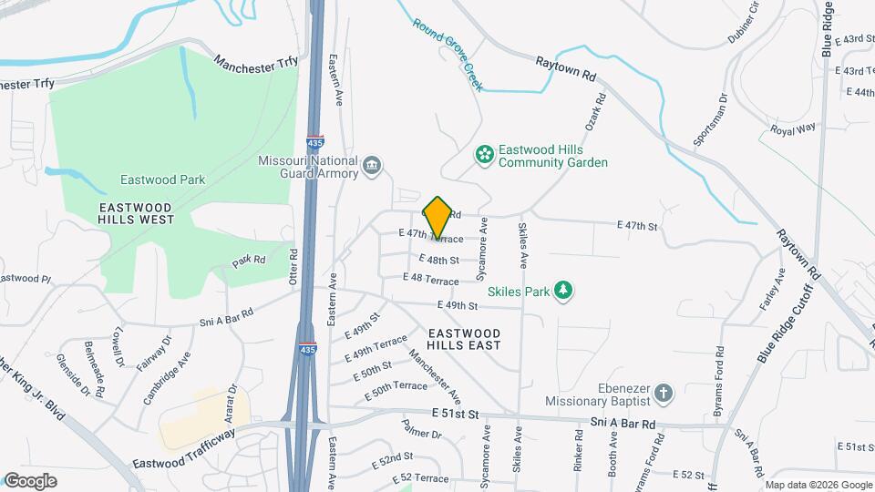 7801 E 47th Terrace Map and Location Details