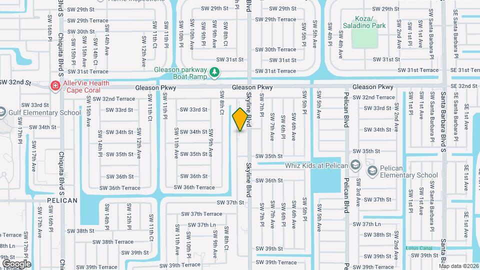 3409 SW 8th Pl Map and Location Details
