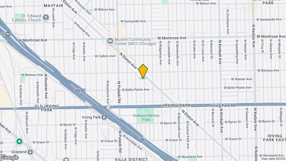 4134 N Avers Ave, Unit #2B Map and Location Details