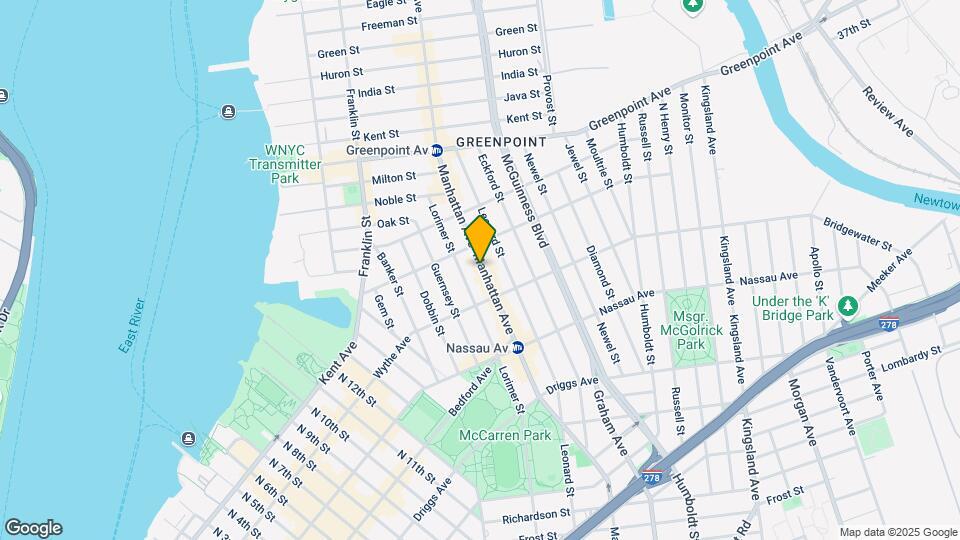 735-739 Manhattan Ave Map and Location Details