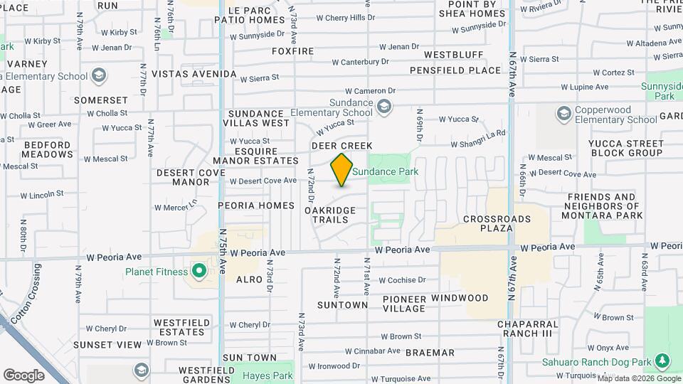 7132 W Mercer Ln Mapa y Detalles de la Ubicación