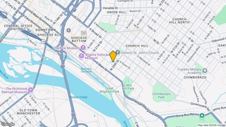 2418 E Franklin St Map and Location Details