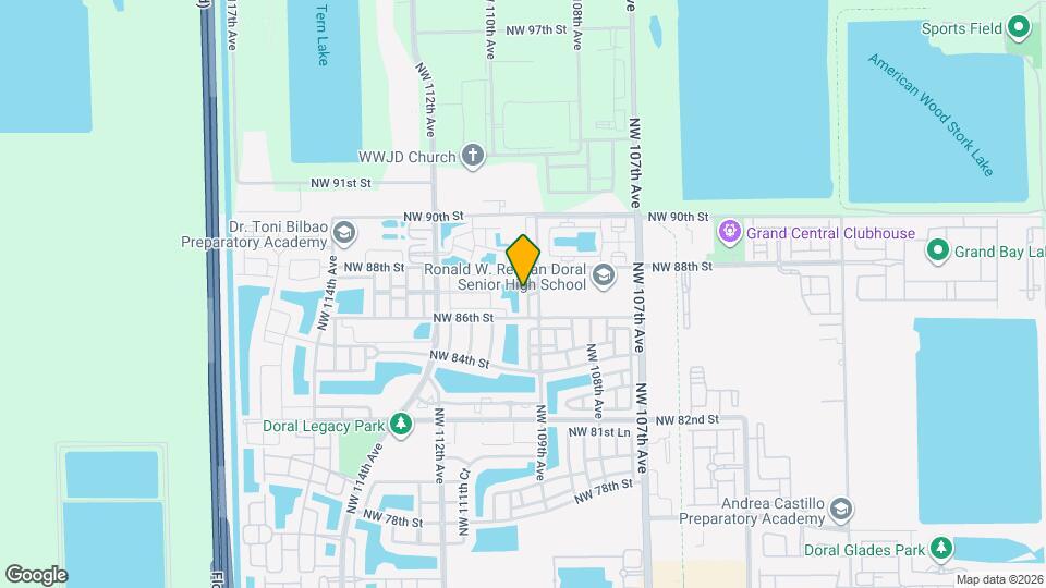 8698 NW 109th Ct Map and Location Details