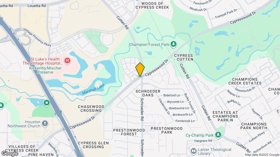 9813 Cypresswood Dr Map and Location Details