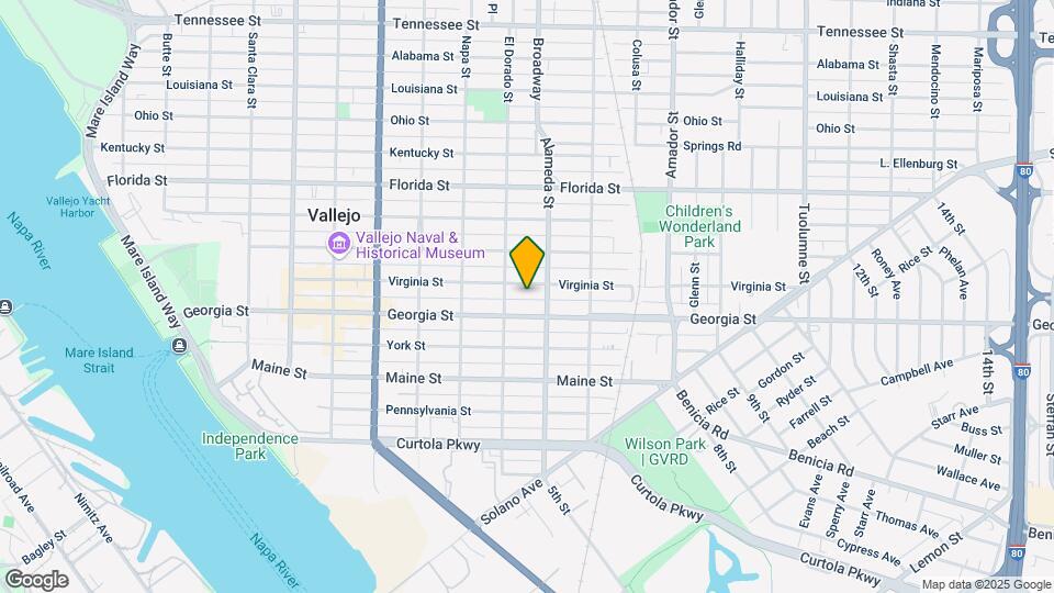 821 Virginia St Map and Location Details