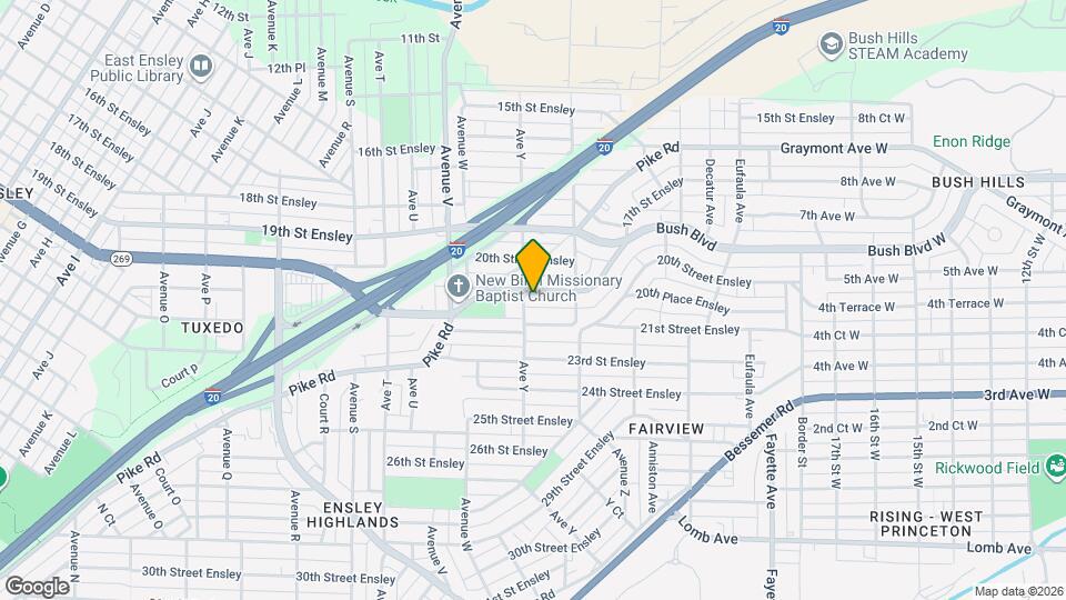 2511 20th Place Ensley Map and Location Details