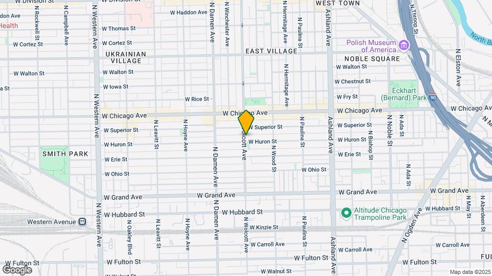 1858 W Huron St Map and Location Details