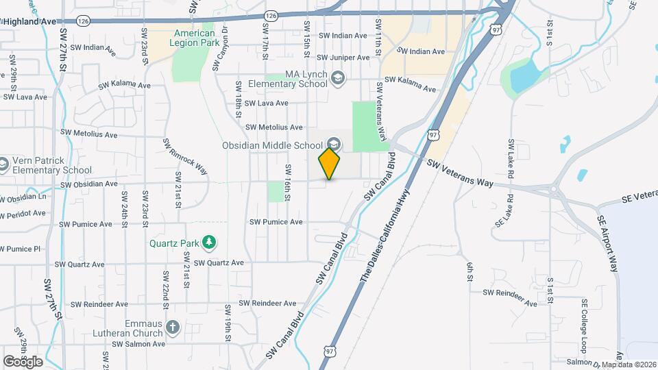 1350 SW Obsidian Ave Mapa y Detalles de la Ubicación