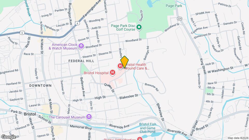 186 Bradley St, Unit 1 St floor apartment Map and Location Details