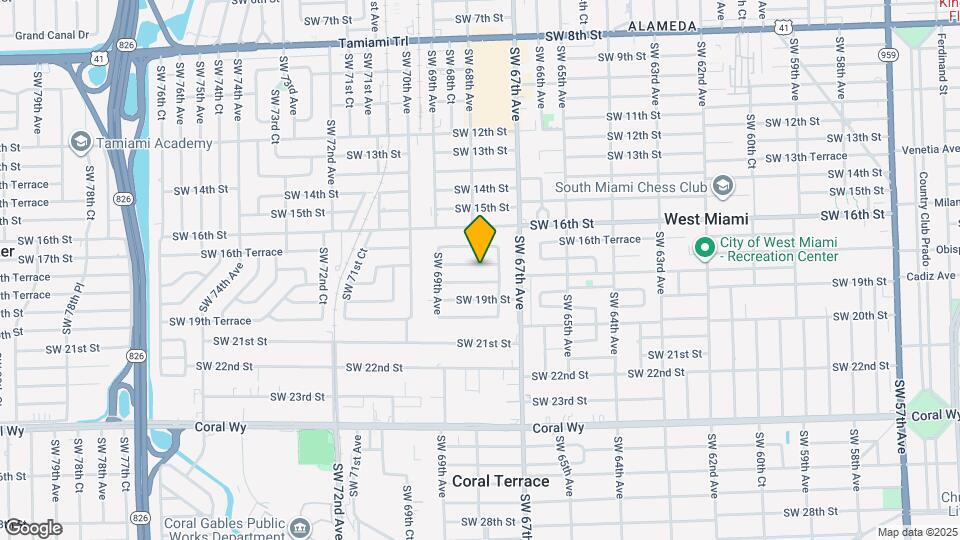 6790 SW 17th St Map and Location Details