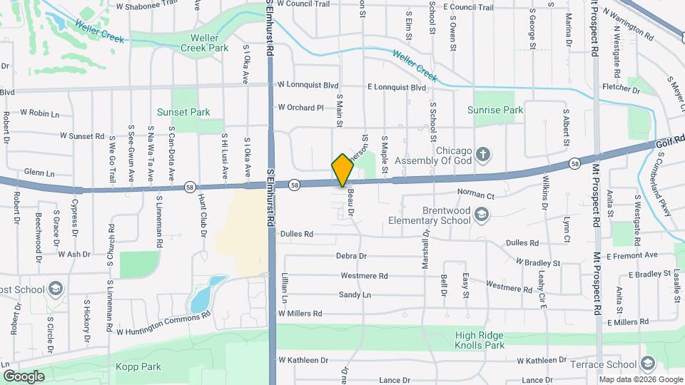 615 E Golf Rd, Unit 2 Mapa y Detalles de la Ubicación