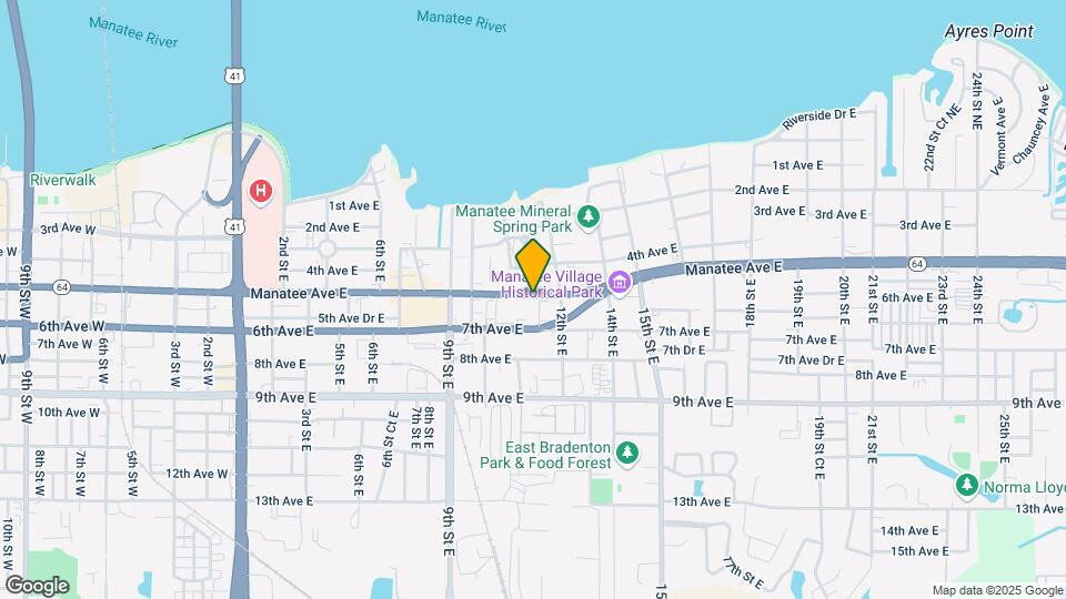 1102 Manatee Ave E Map and Location Details