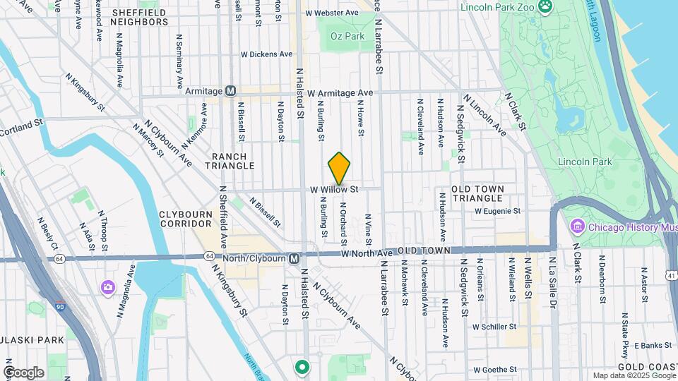 703 W Willow St Map and Location Details