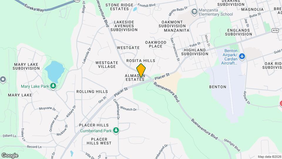1722 Almaden Dr Map and Location Details