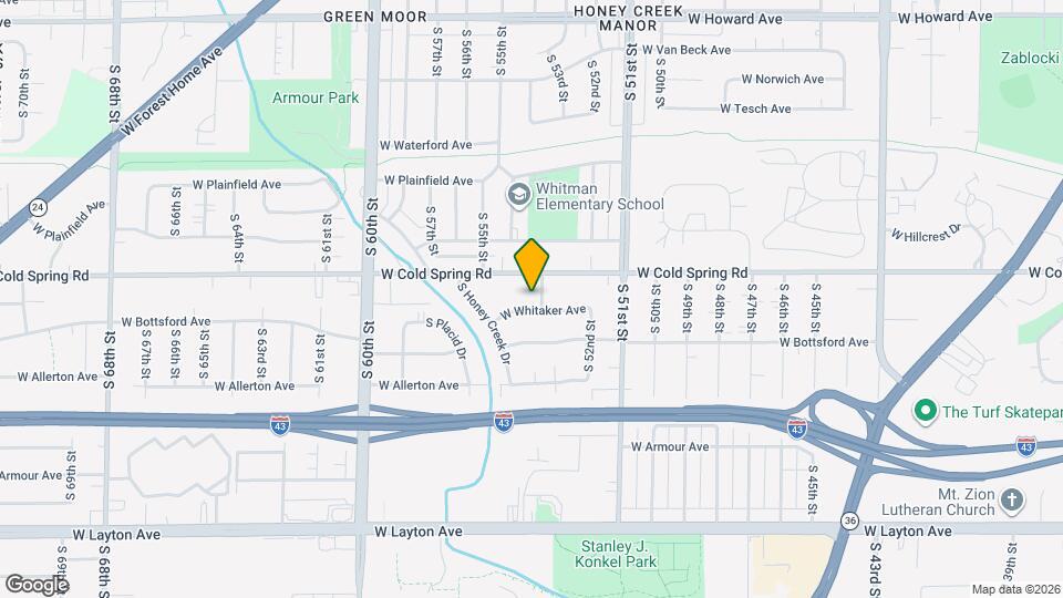 5340 W Whitaker Ave Map and Location Details