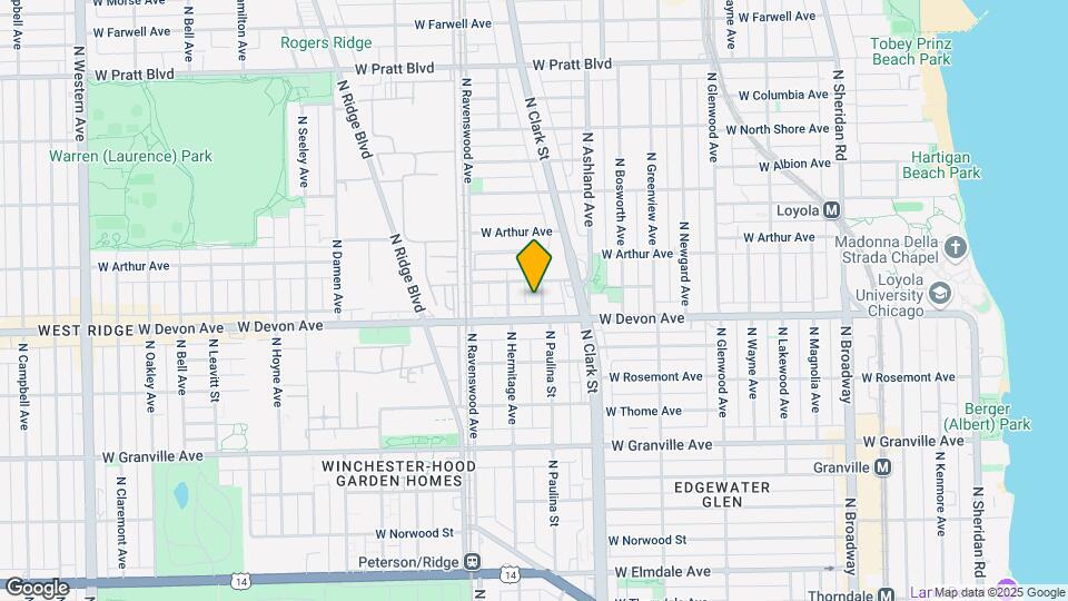 6414 N Paulina St Map and Location Details