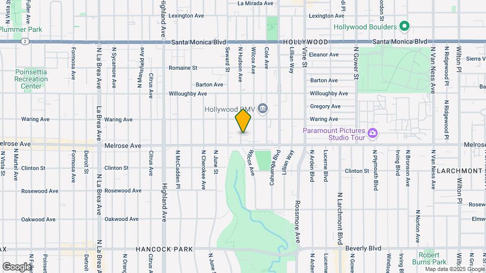718 N Hudson Ave Map and Location Details