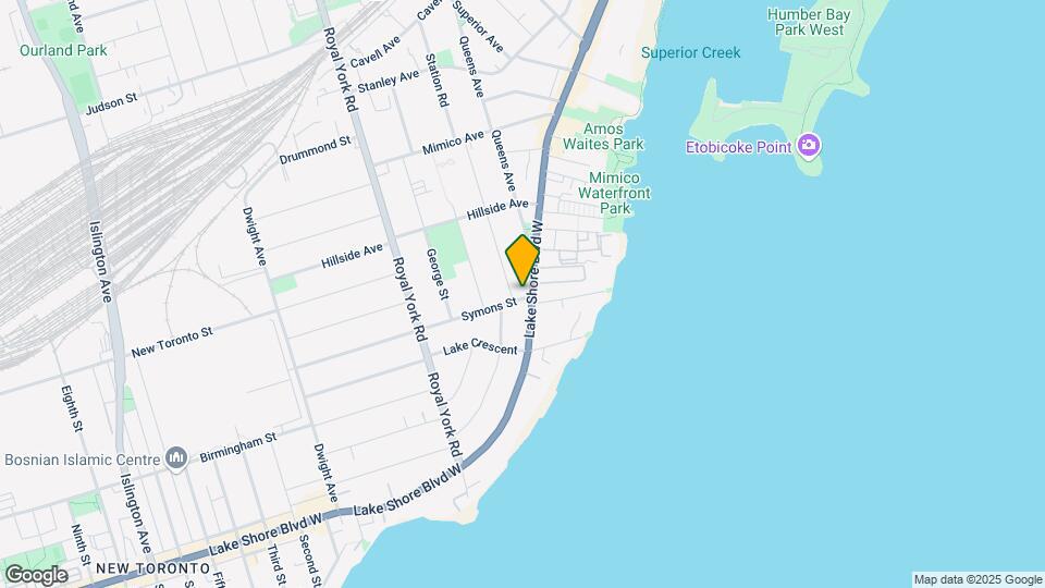 2566 Lake Shore Blvd W Map and Location Details