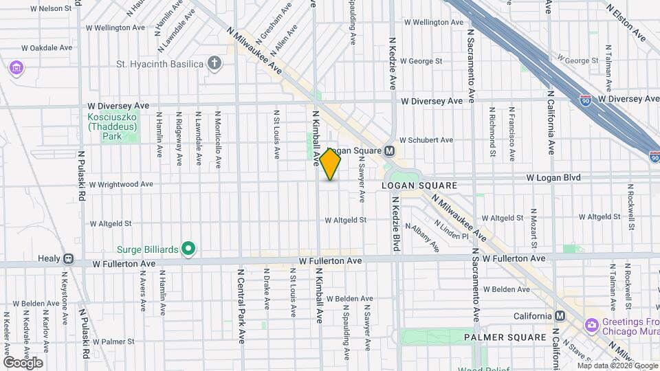3311 W Wrightwood Ave Map and Location Details