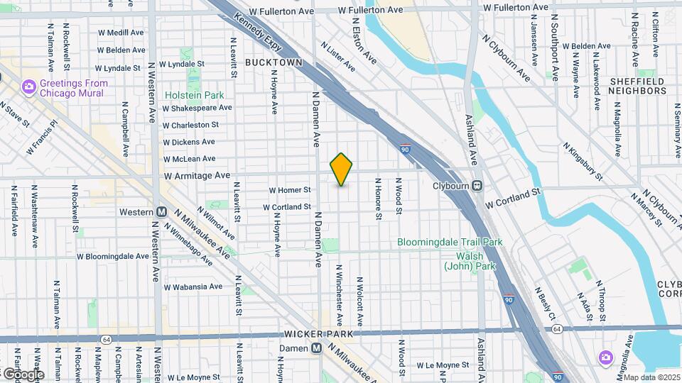 1933 N Winchester Ave Map and Location Details