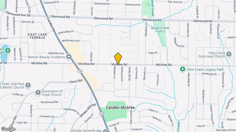 2791 McAfee Rd Map and Location Details