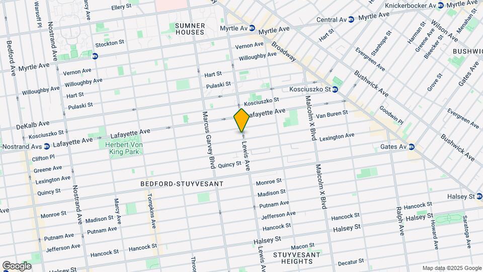 GREENE AVENUE / Spacious Bed-Stuy 2-Bed 1 Map and Location Details
