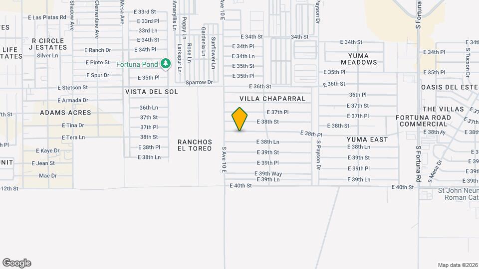 10163 E 38th Pl Mapa y Detalles de la Ubicación