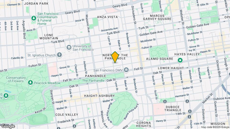1588 Hayes St Mapa y Detalles de la Ubicación
